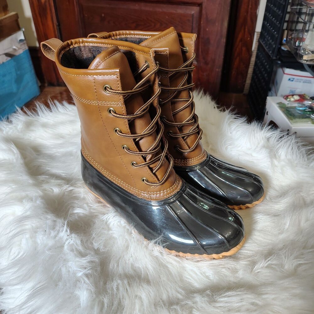 The Original Sporto Duck Boot Wmns Ariel Lace Up Boots Size 9.5